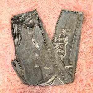 American Eagle Distressed Mom Jeans